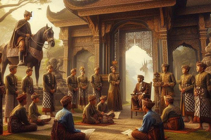 Ilustrasi kehidupan dan kebudayaan Nusantara masa kerajaan